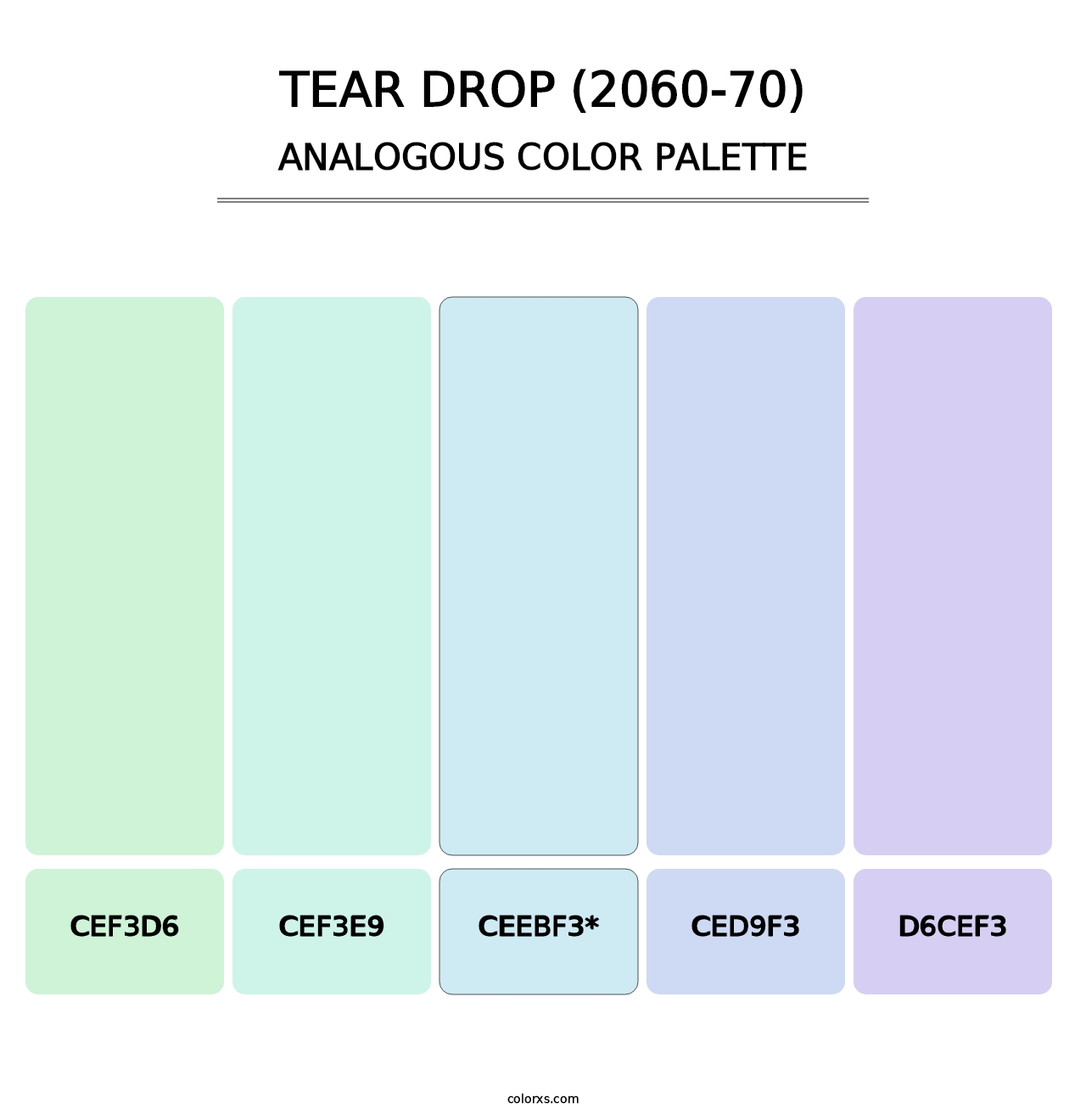 Tear Drop (2060-70) - Analogous Color Palette