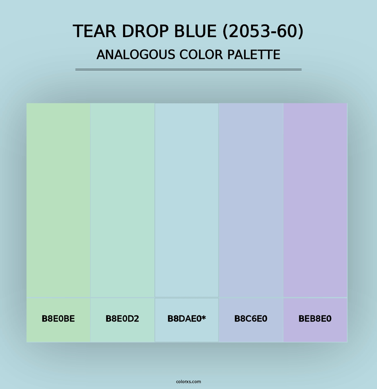 Tear Drop Blue (2053-60) - Analogous Color Palette