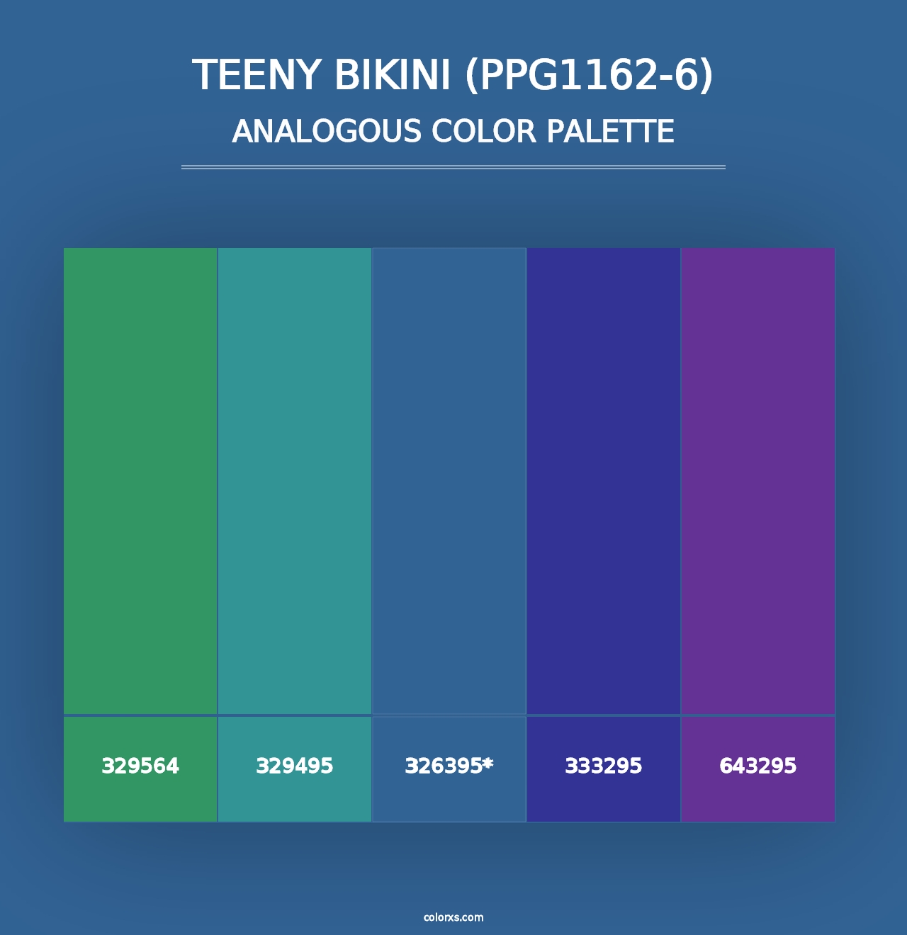 Teeny Bikini (PPG1162-6) - Analogous Color Palette