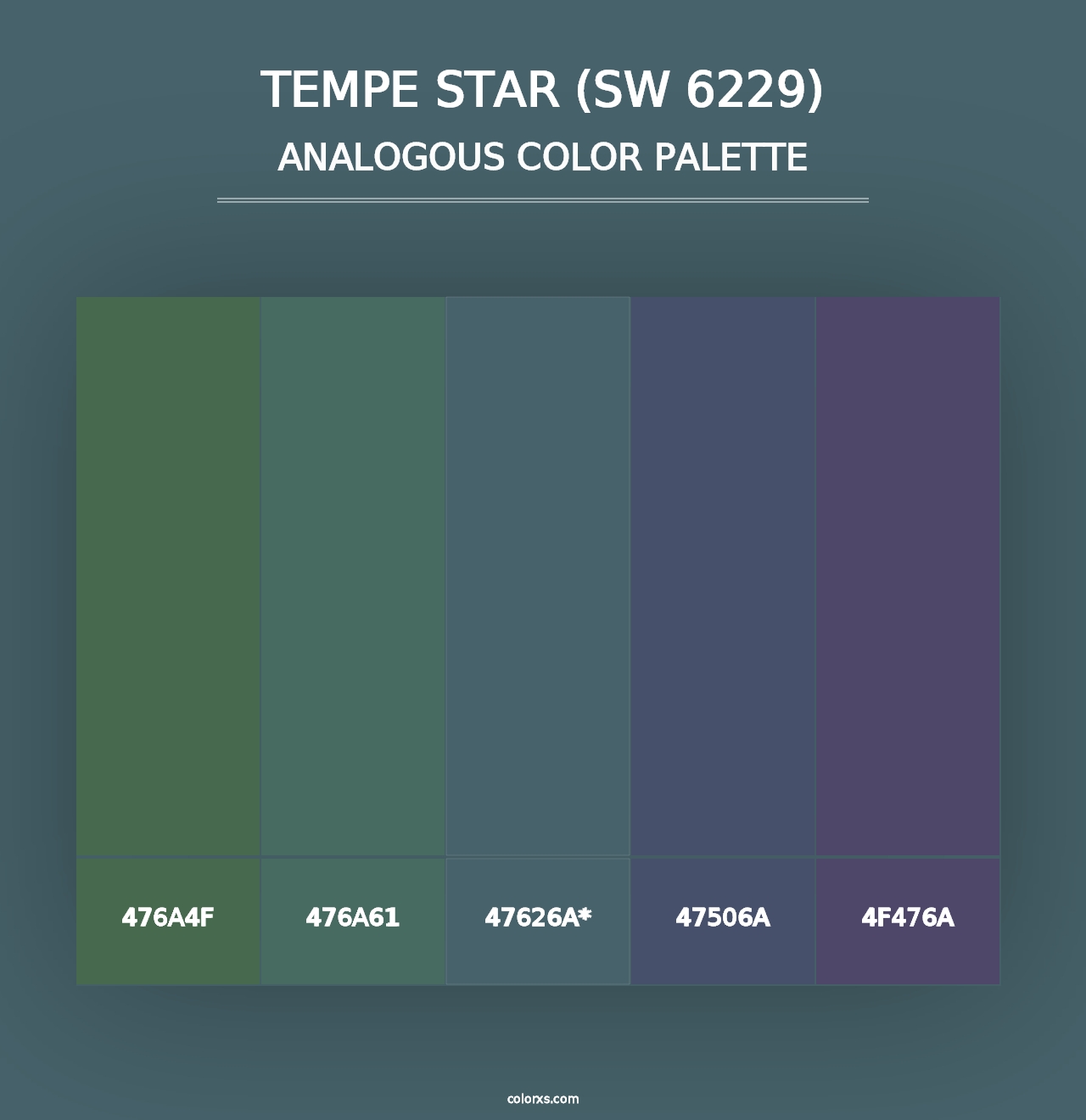 Tempe Star (SW 6229) - Analogous Color Palette