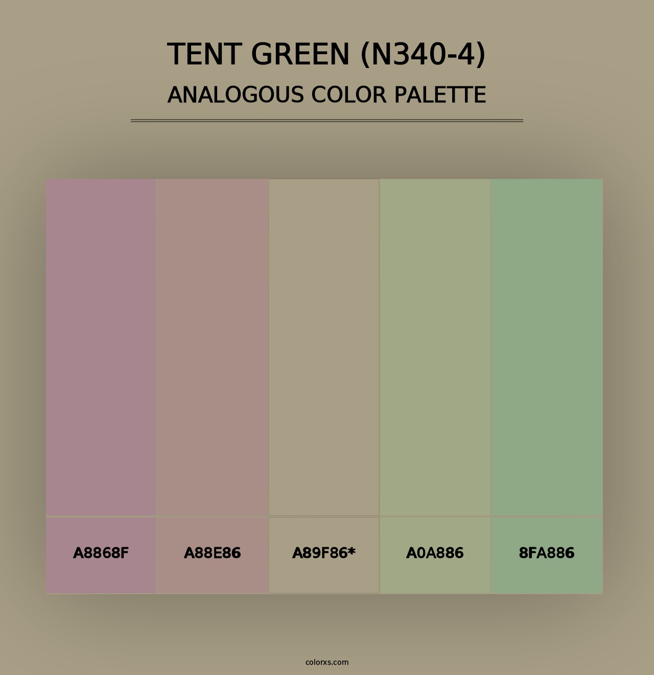 Tent Green (N340-4) - Analogous Color Palette