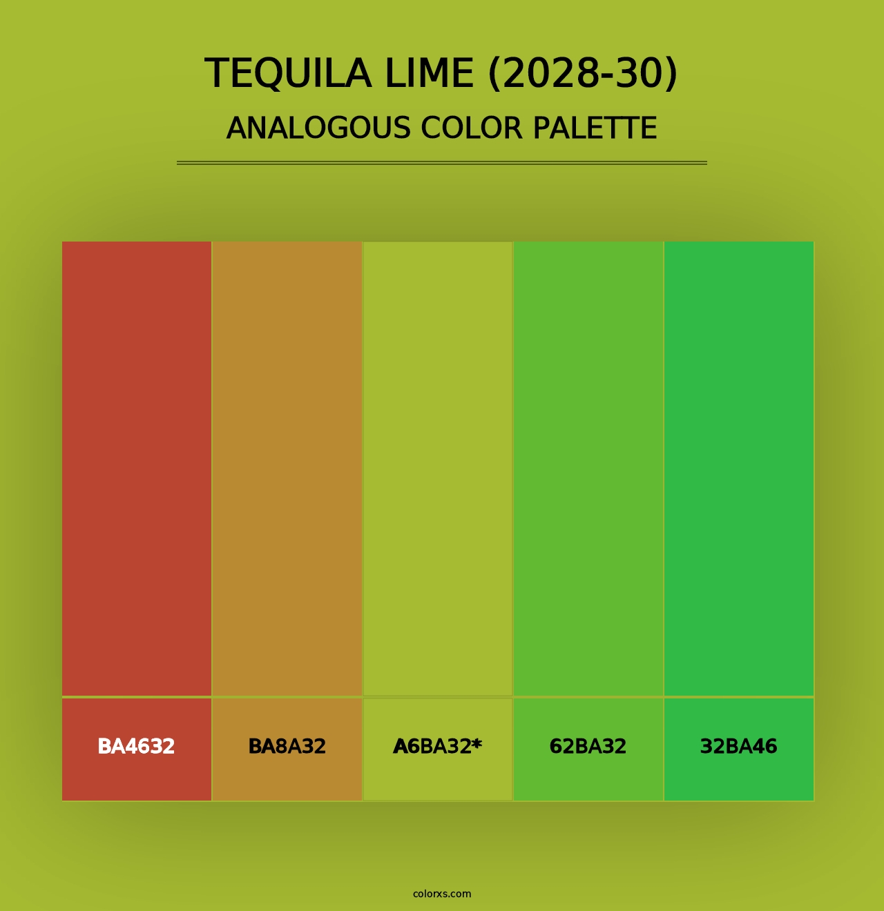 Tequila Lime (2028-30) - Analogous Color Palette