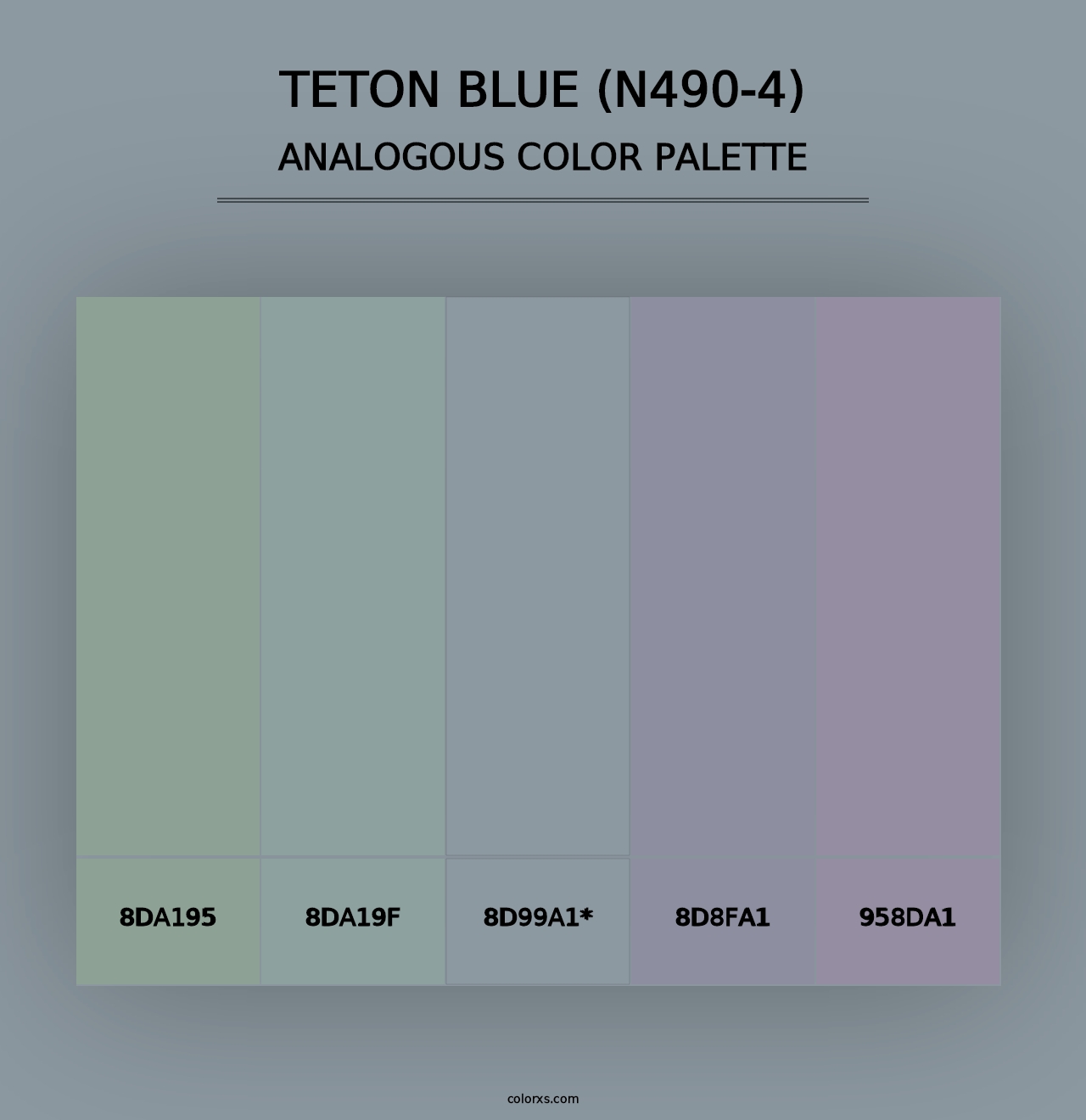 Teton Blue (N490-4) - Analogous Color Palette