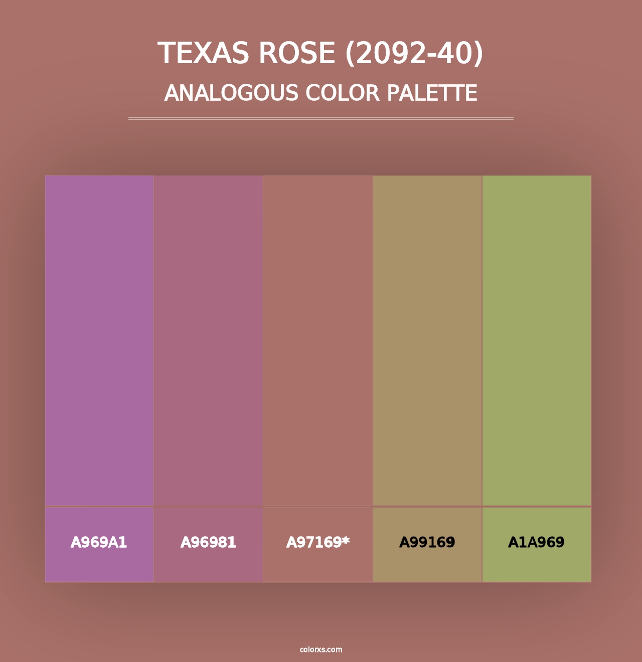 Texas Rose (2092-40) - Analogous Color Palette