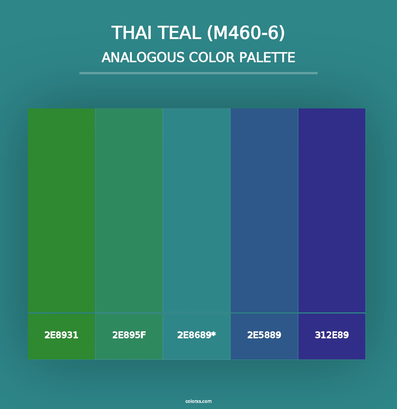 Thai Teal (M460-6) - Analogous Color Palette