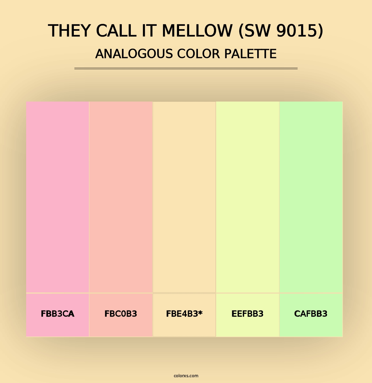 They call it Mellow (SW 9015) - Analogous Color Palette