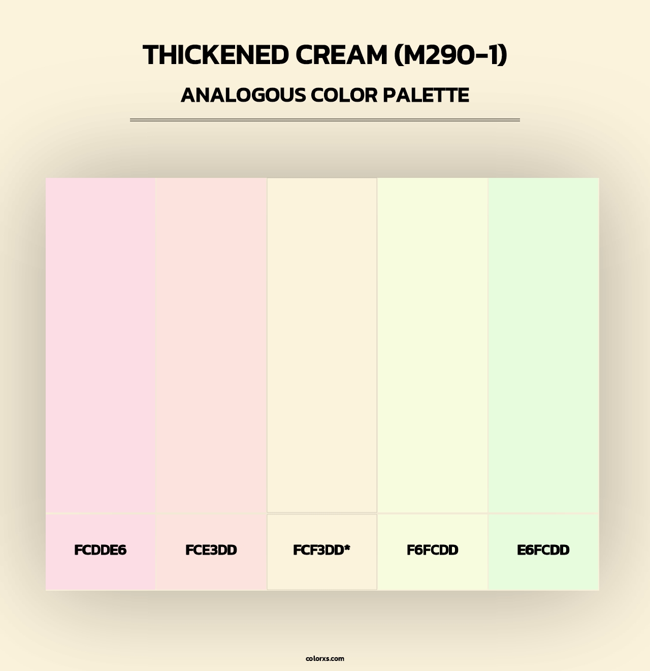 Thickened Cream (M290-1) - Analogous Color Palette