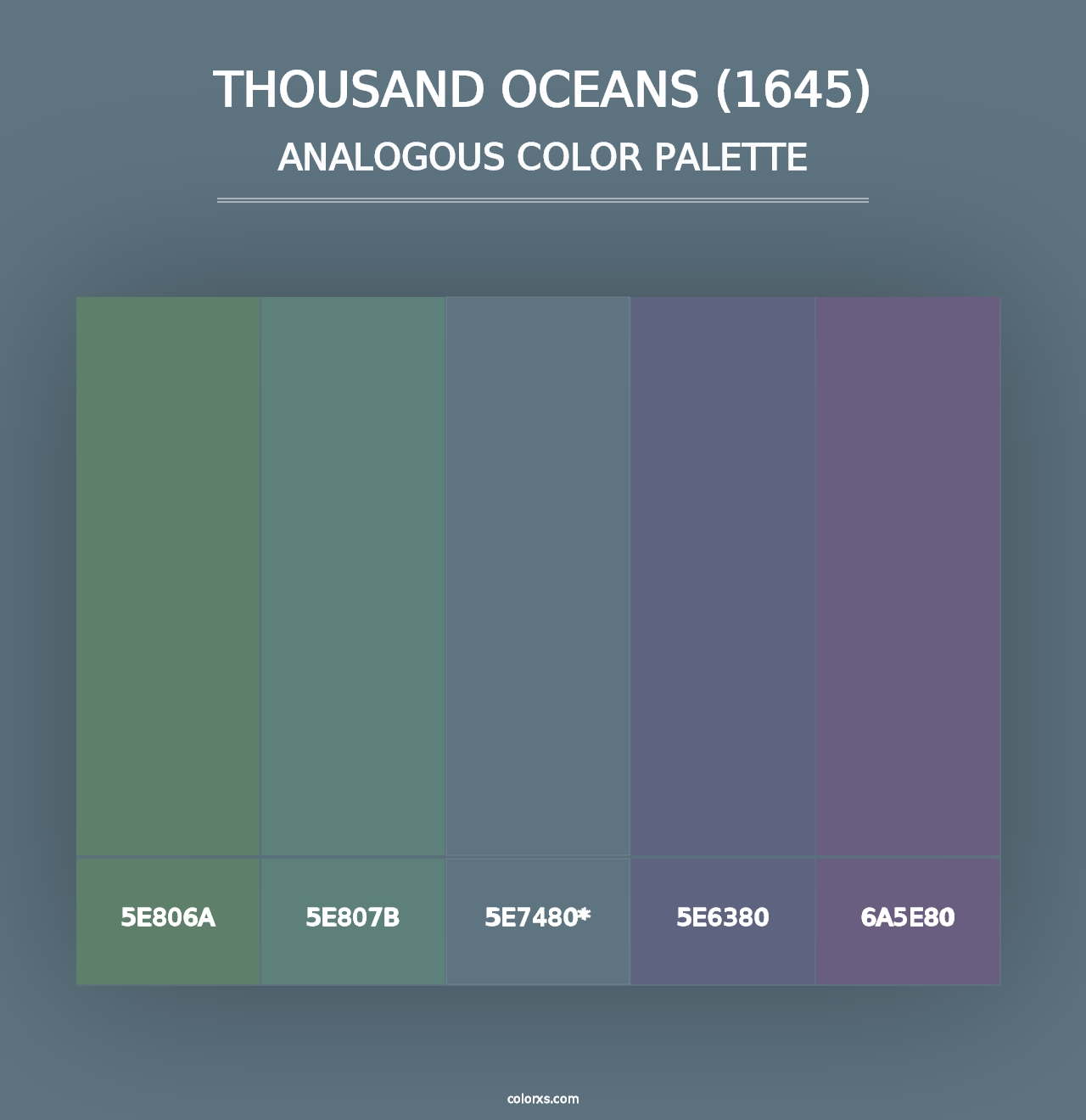 Thousand Oceans (1645) - Analogous Color Palette