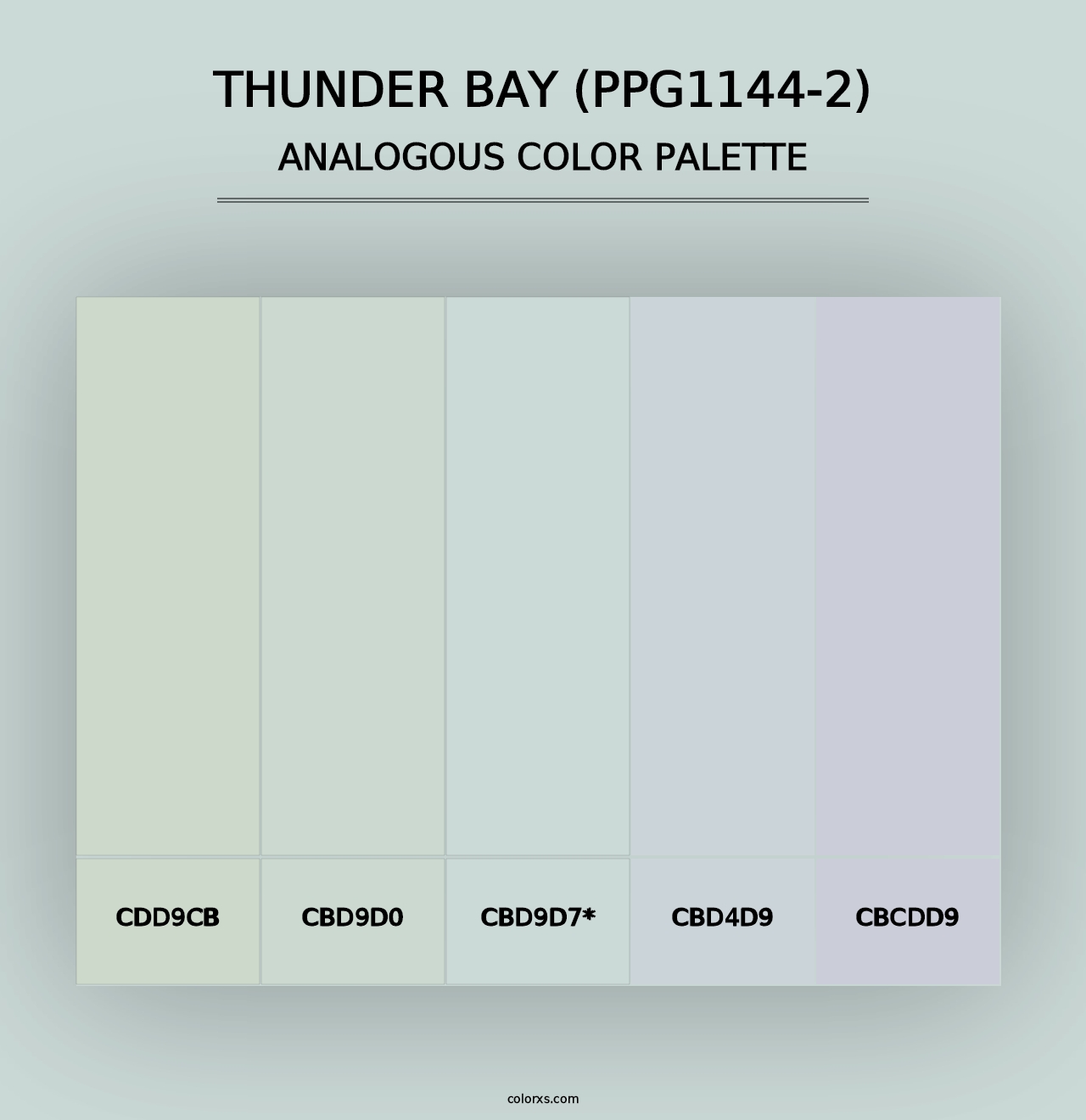 Thunder Bay (PPG1144-2) - Analogous Color Palette