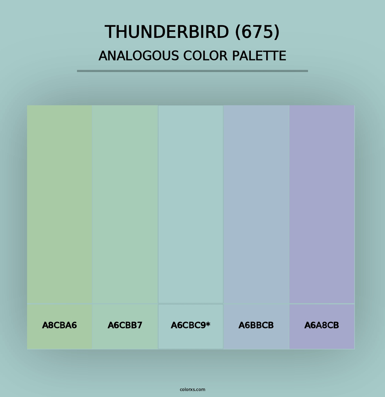 Thunderbird (675) - Analogous Color Palette