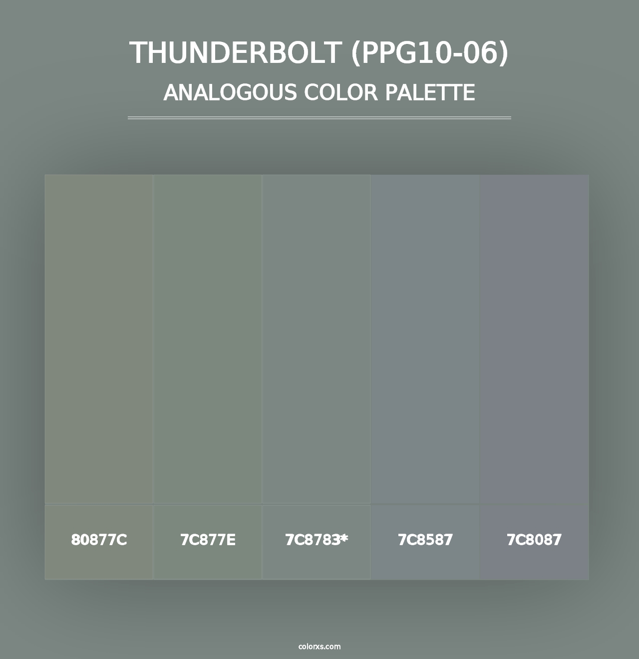 Thunderbolt (PPG10-06) - Analogous Color Palette