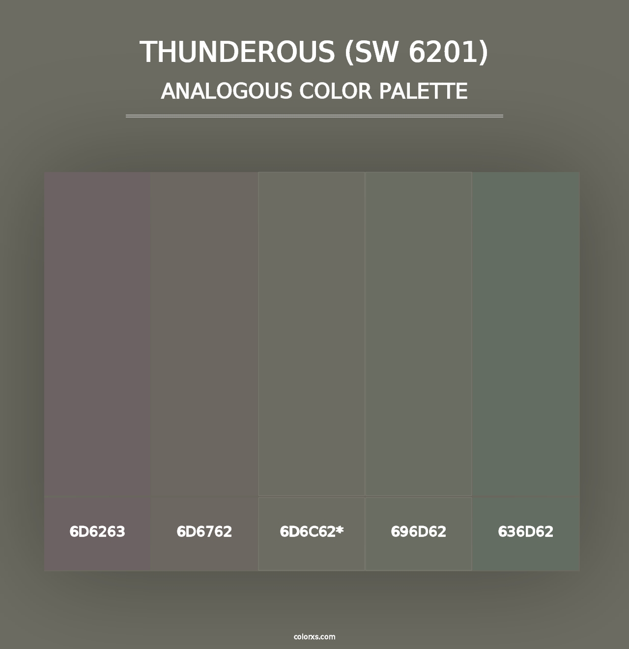 Thunderous (SW 6201) - Analogous Color Palette