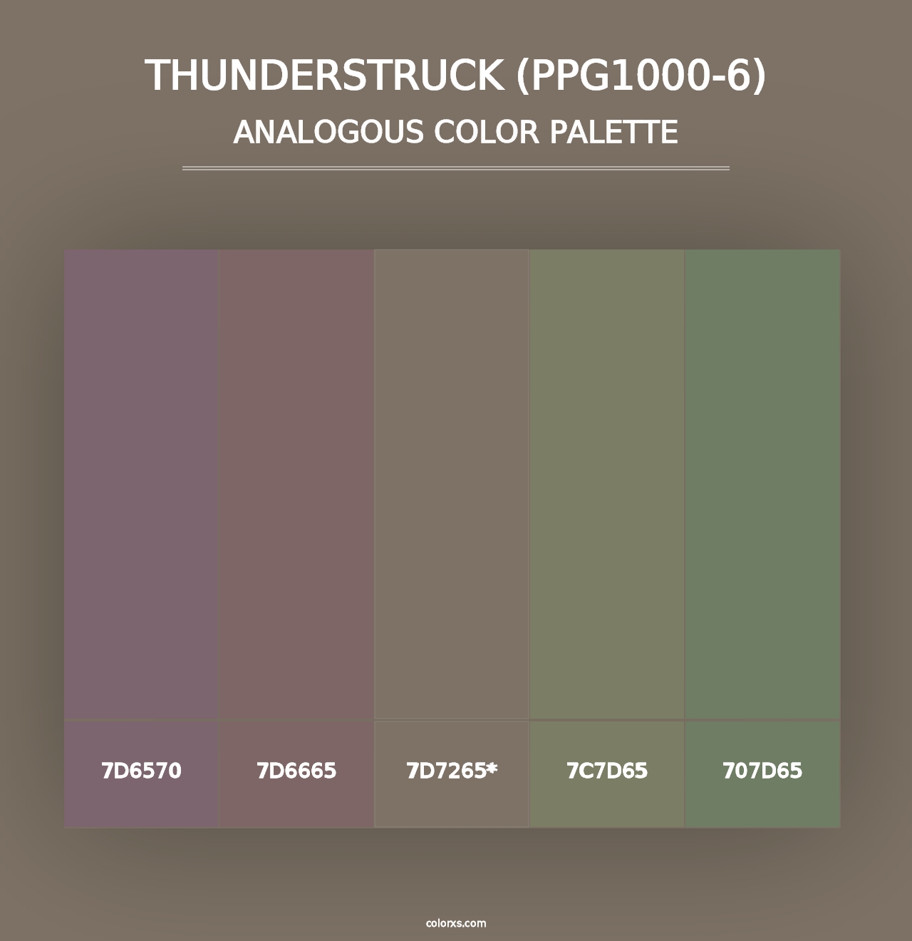 Thunderstruck (PPG1000-6) - Analogous Color Palette