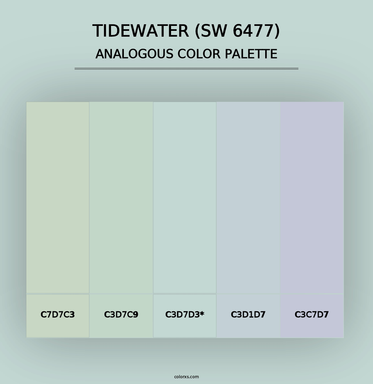 Tidewater (SW 6477) - Analogous Color Palette