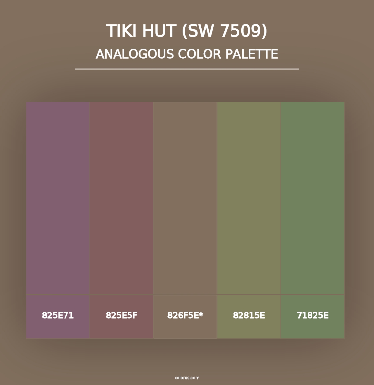 Tiki Hut (SW 7509) - Analogous Color Palette