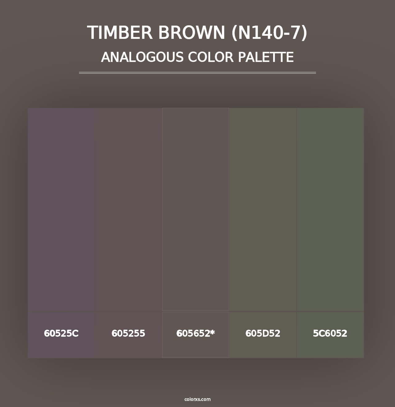 Timber Brown (N140-7) - Analogous Color Palette