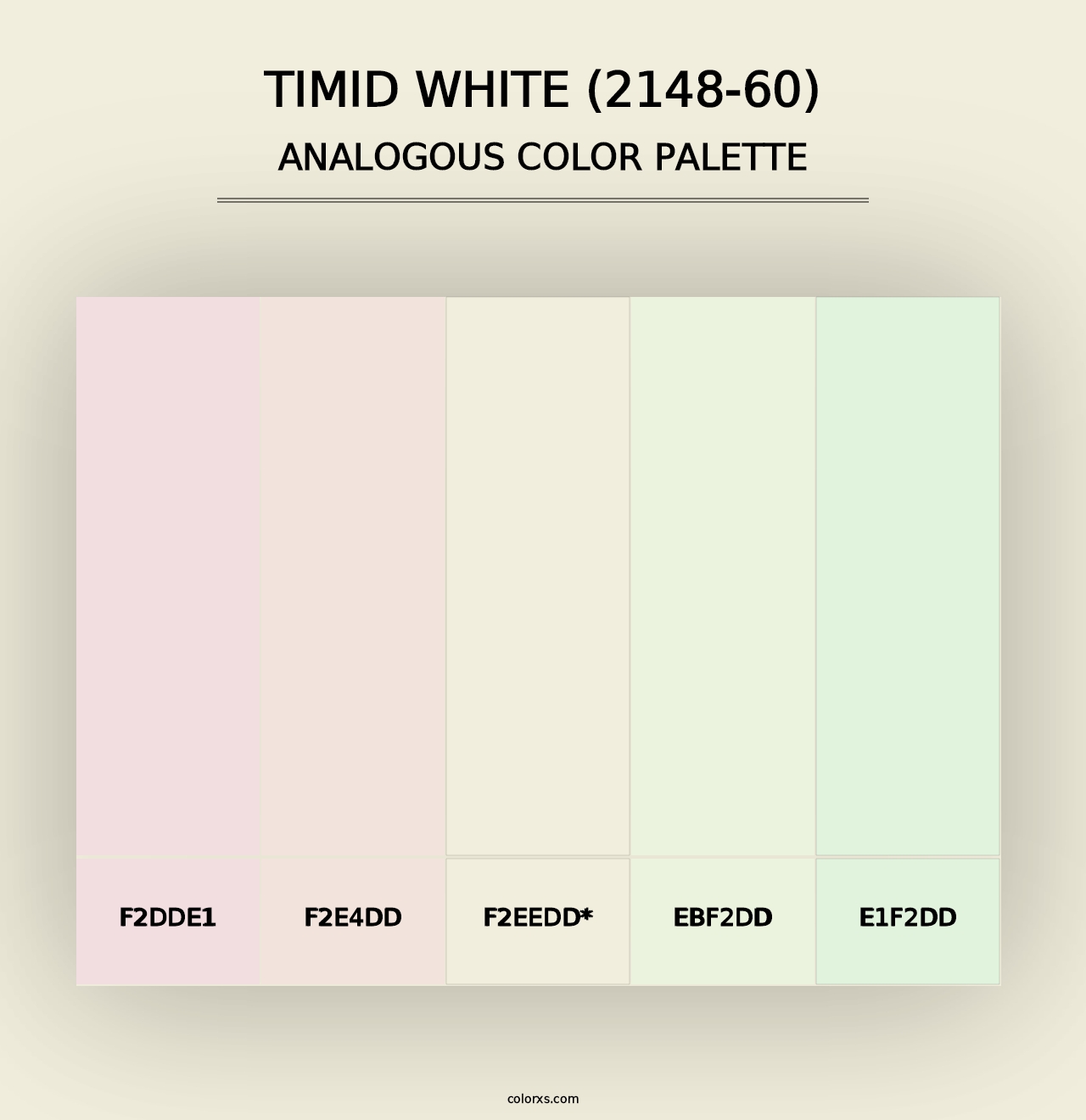 Timid White (2148-60) - Analogous Color Palette