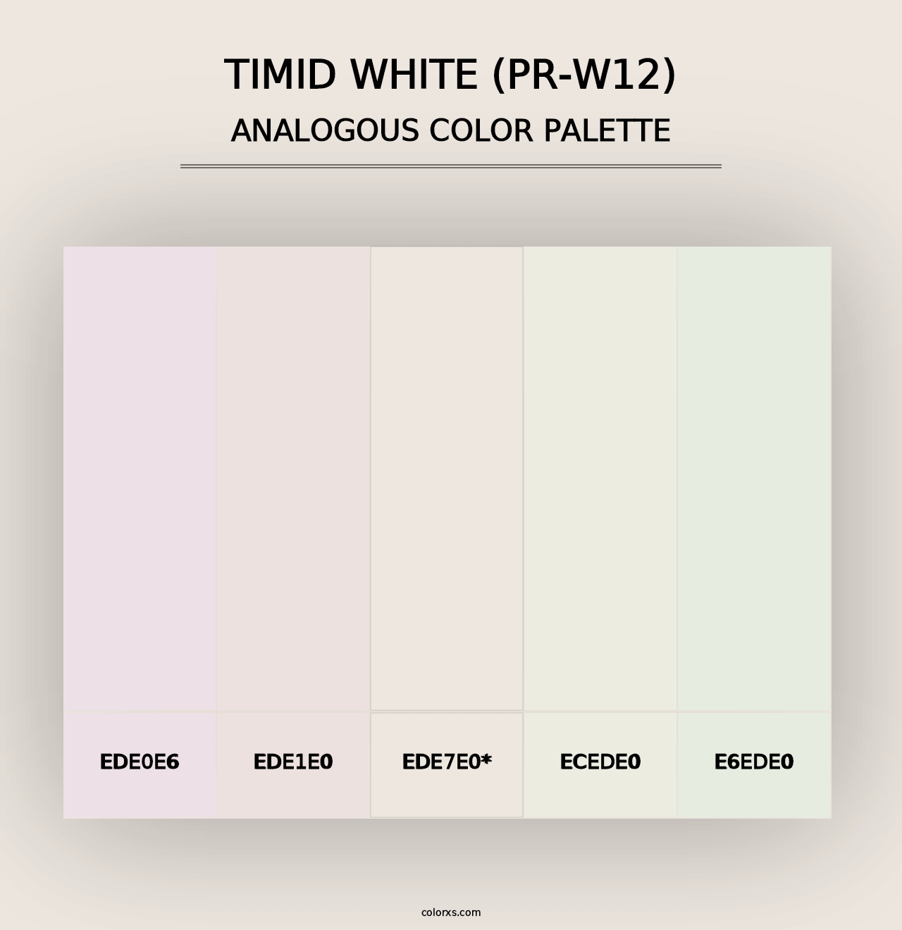 Timid White (PR-W12) - Analogous Color Palette