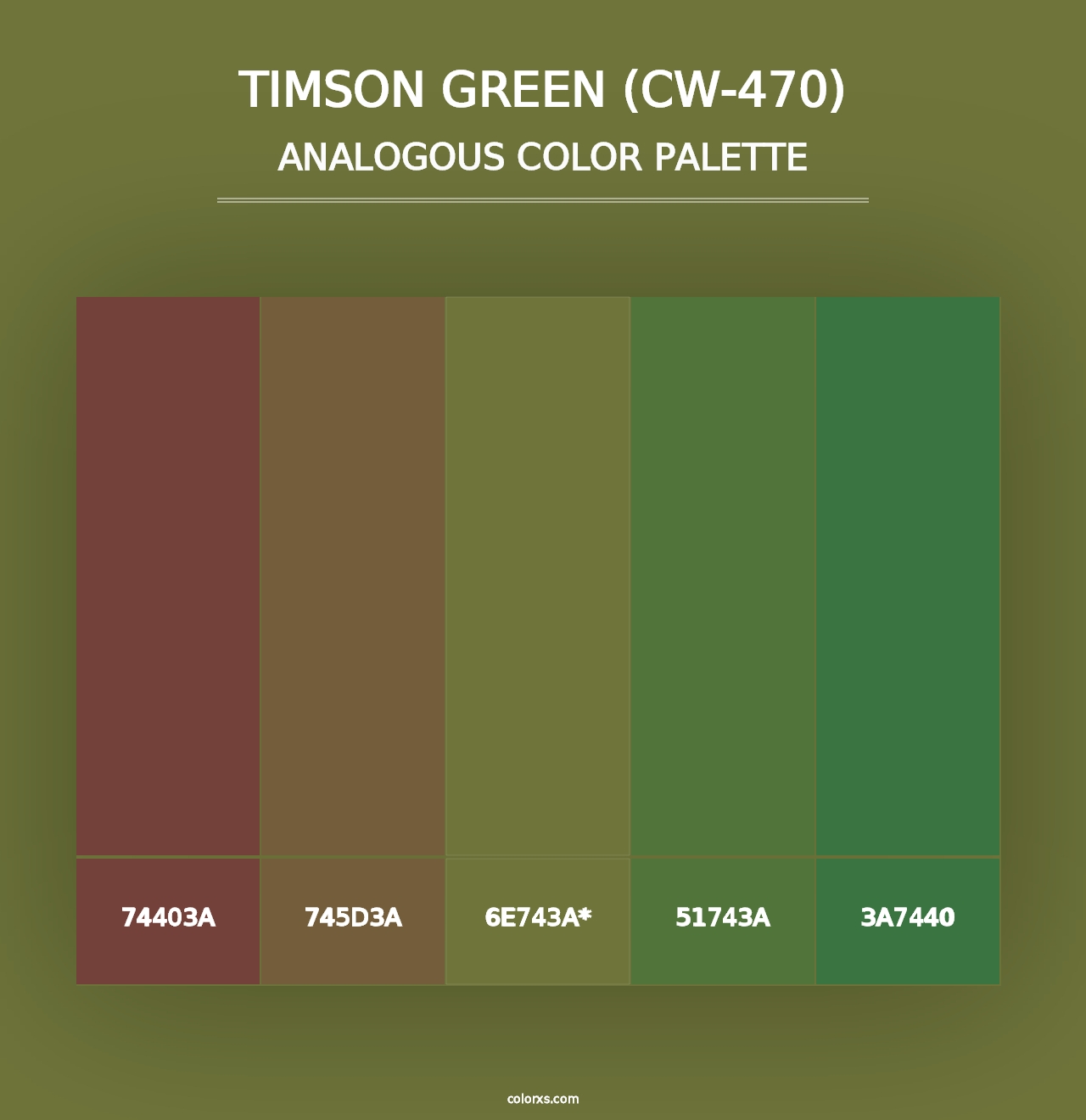 Timson Green (CW-470) - Analogous Color Palette