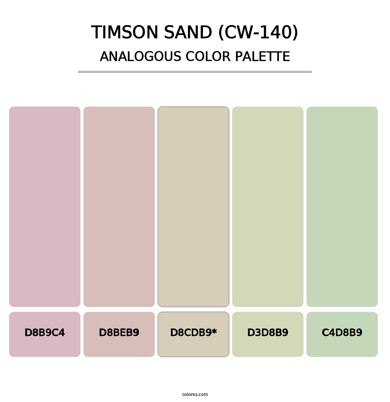 Timson Sand (CW-140) - Analogous Color Palette