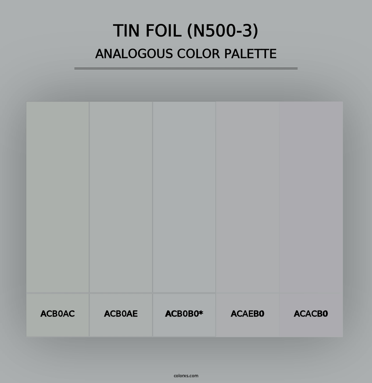 Tin Foil (N500-3) - Analogous Color Palette