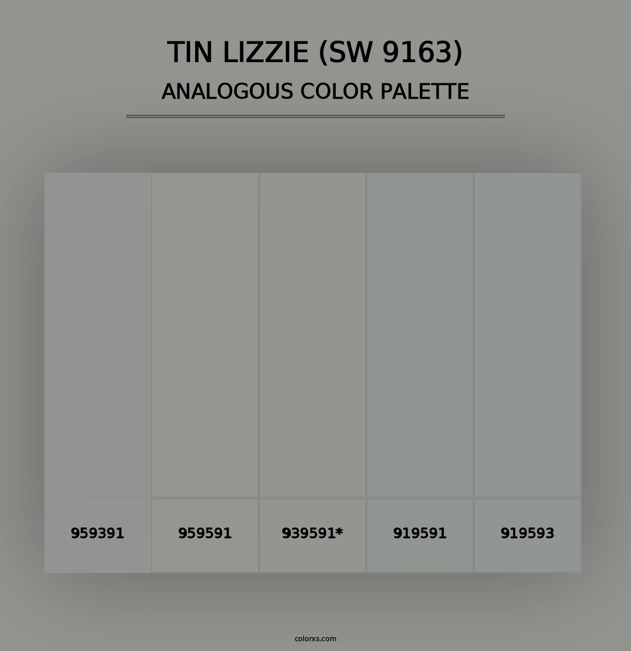 Tin Lizzie (SW 9163) - Analogous Color Palette