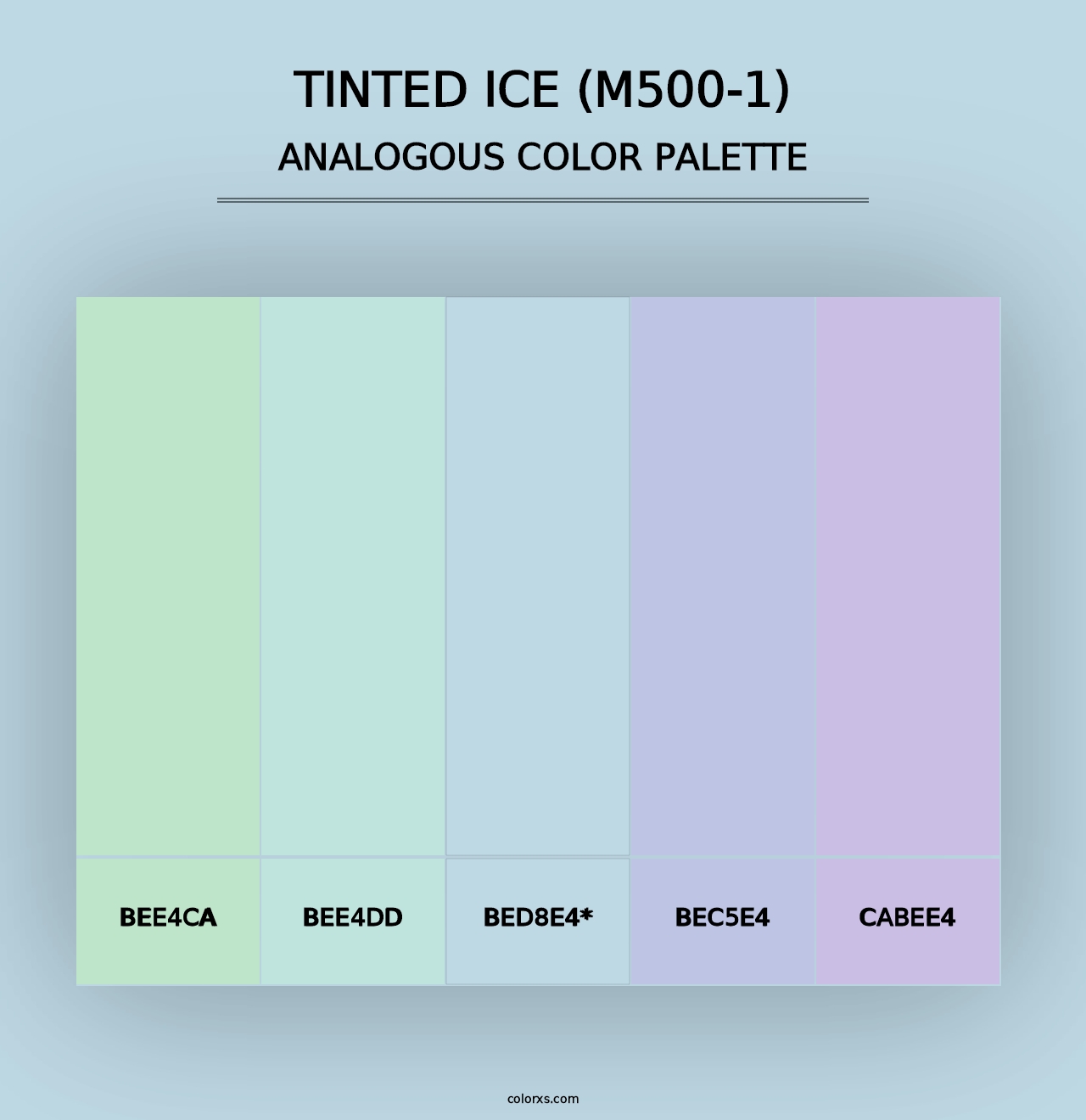 Tinted Ice (M500-1) - Analogous Color Palette