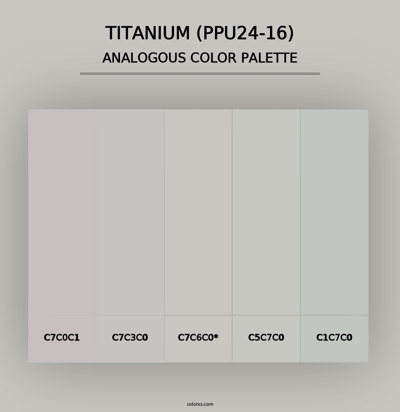 Titanium (PPU24-16) - Analogous Color Palette