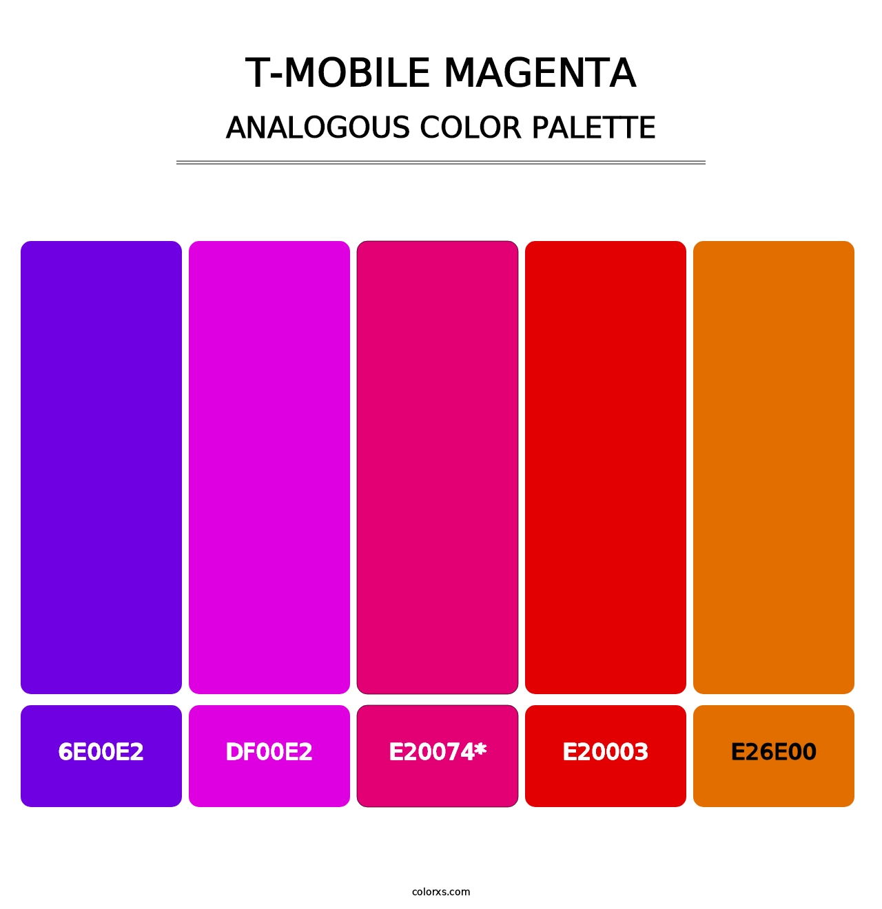 T‑Mobile Magenta - Analogous Color Palette