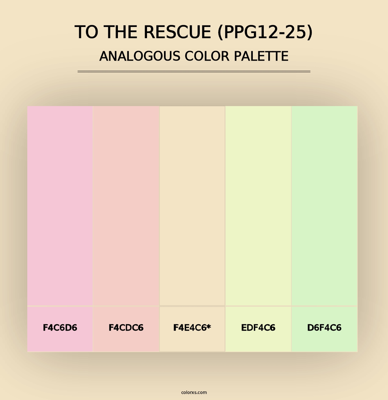 To The Rescue (PPG12-25) - Analogous Color Palette