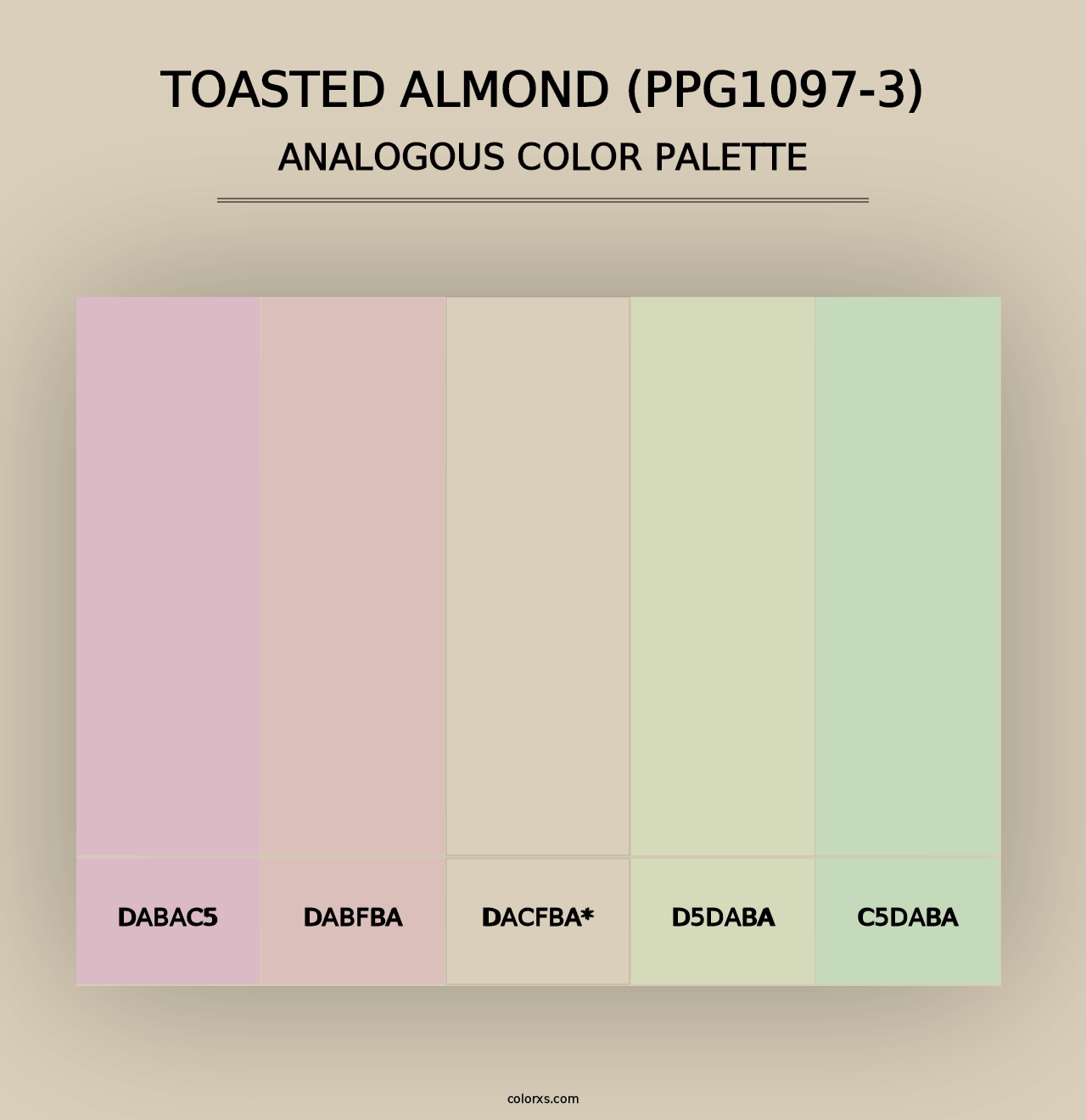 Toasted Almond (PPG1097-3) - Analogous Color Palette