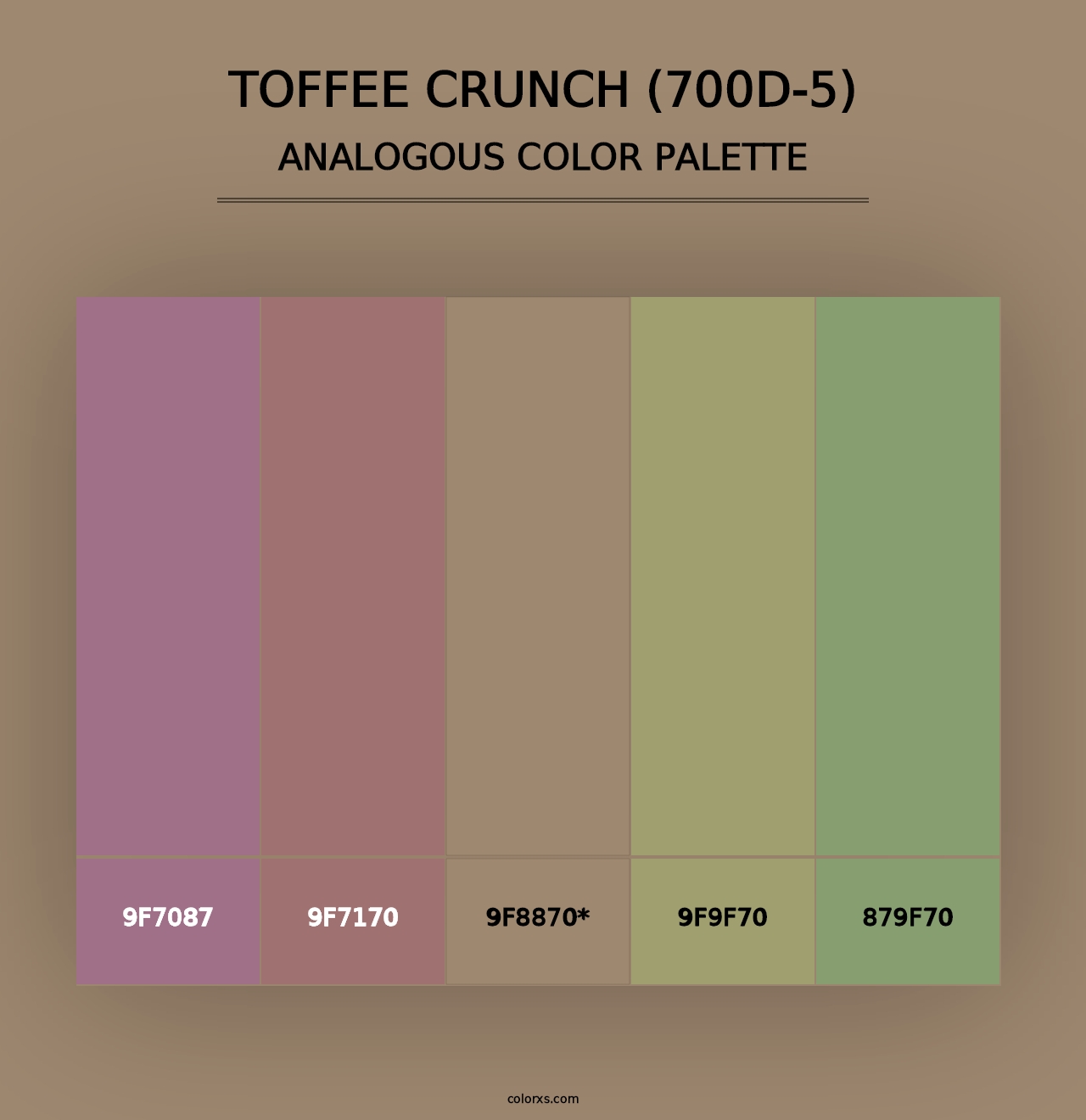 Toffee Crunch (700D-5) - Analogous Color Palette