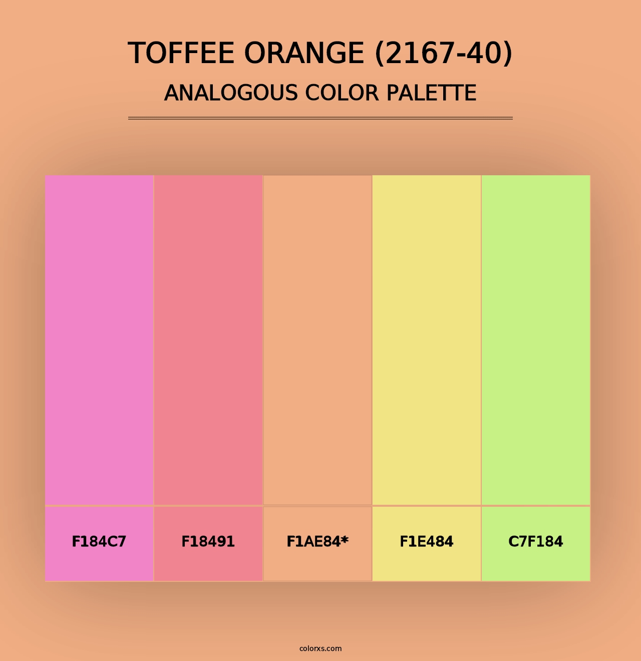 Toffee Orange (2167-40) - Analogous Color Palette