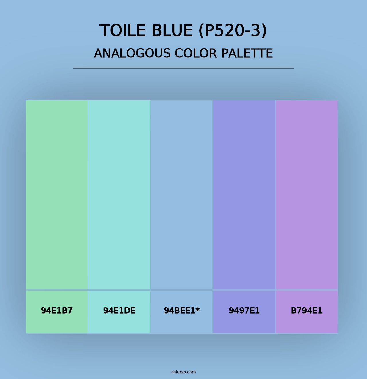 Toile Blue (P520-3) - Analogous Color Palette