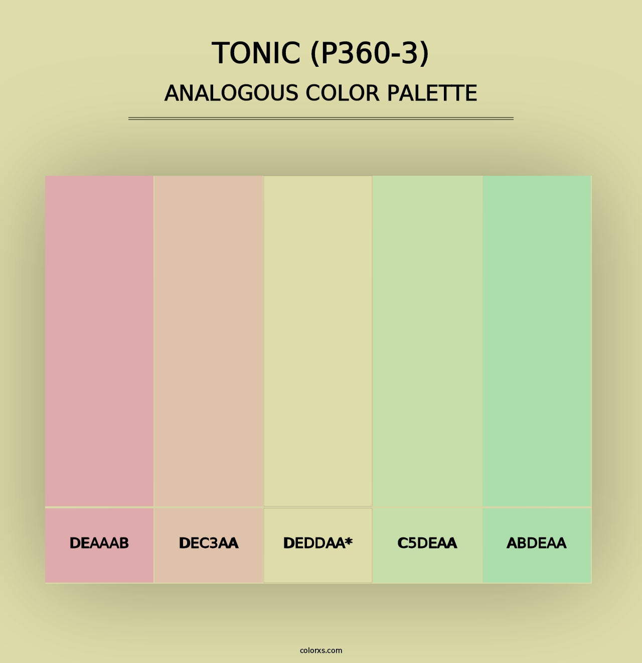 Tonic (P360-3) - Analogous Color Palette