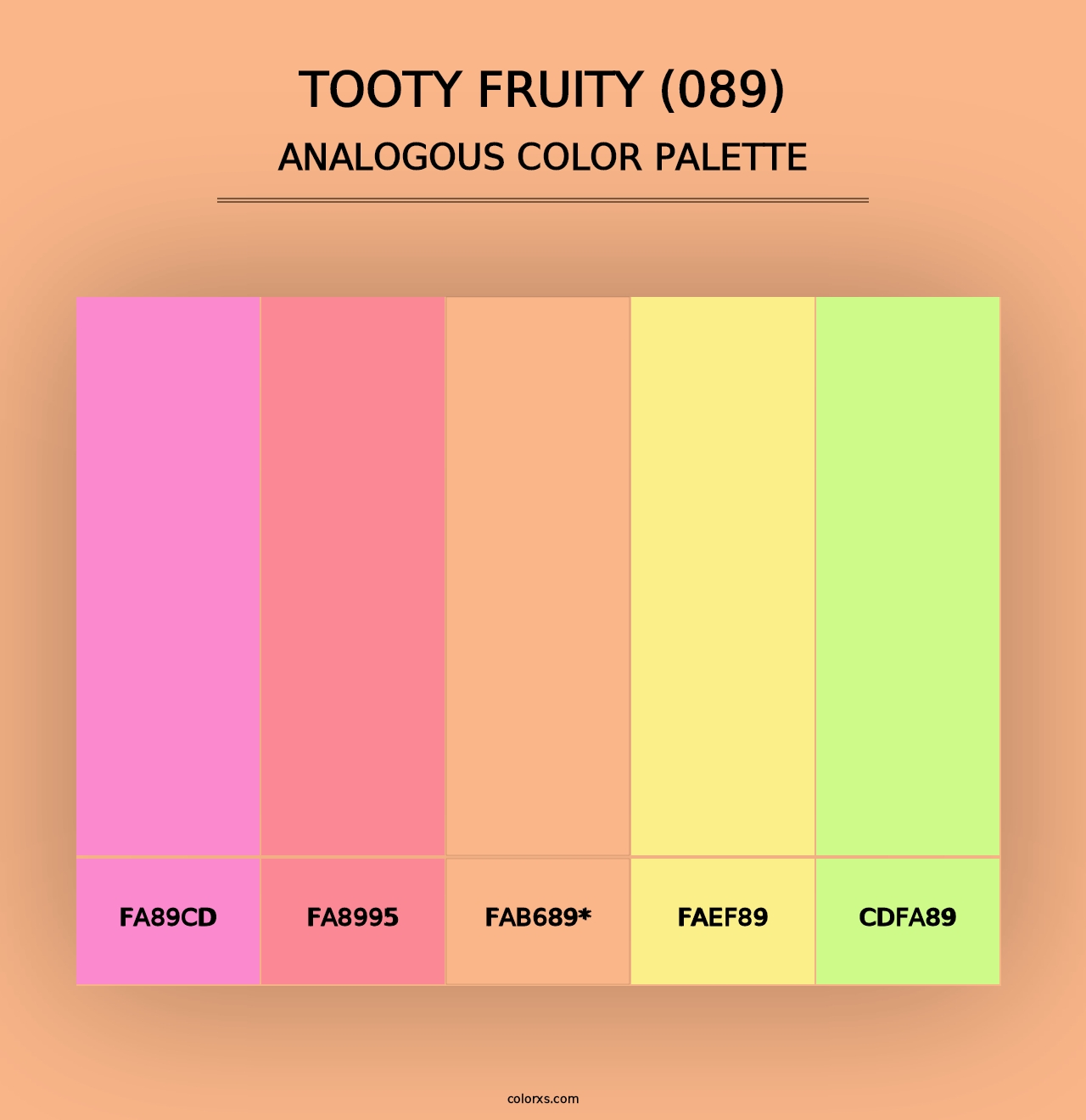 Tooty Fruity (089) - Analogous Color Palette