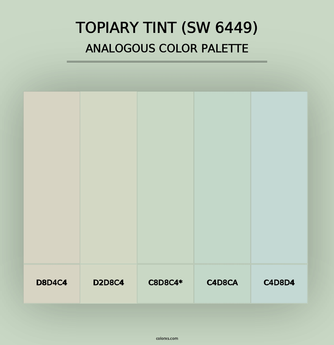 Topiary Tint (SW 6449) - Analogous Color Palette