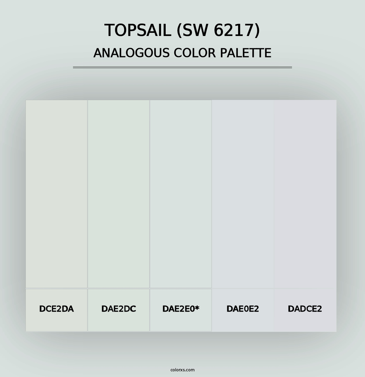 Topsail (SW 6217) - Analogous Color Palette