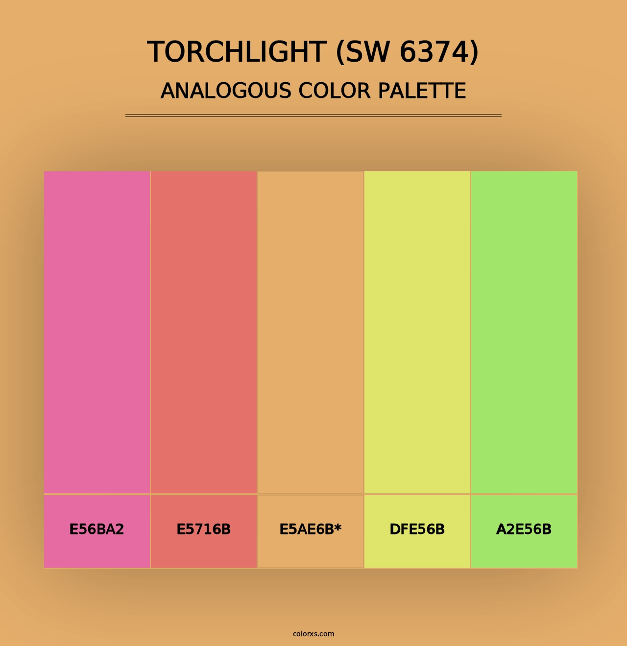 Torchlight (SW 6374) - Analogous Color Palette