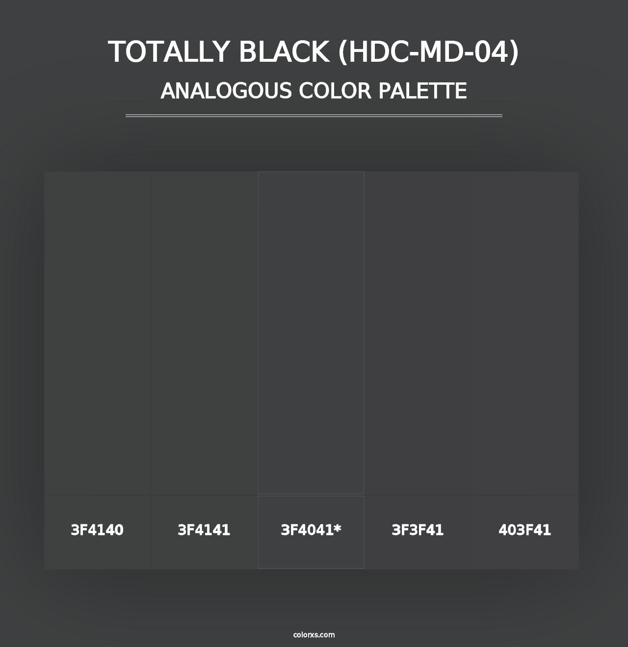 Totally Black (HDC-MD-04) - Analogous Color Palette