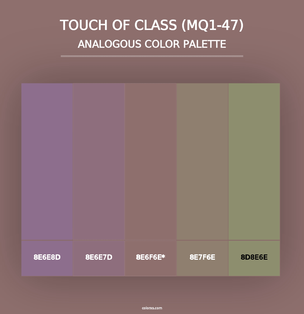 Touch Of Class (MQ1-47) - Analogous Color Palette