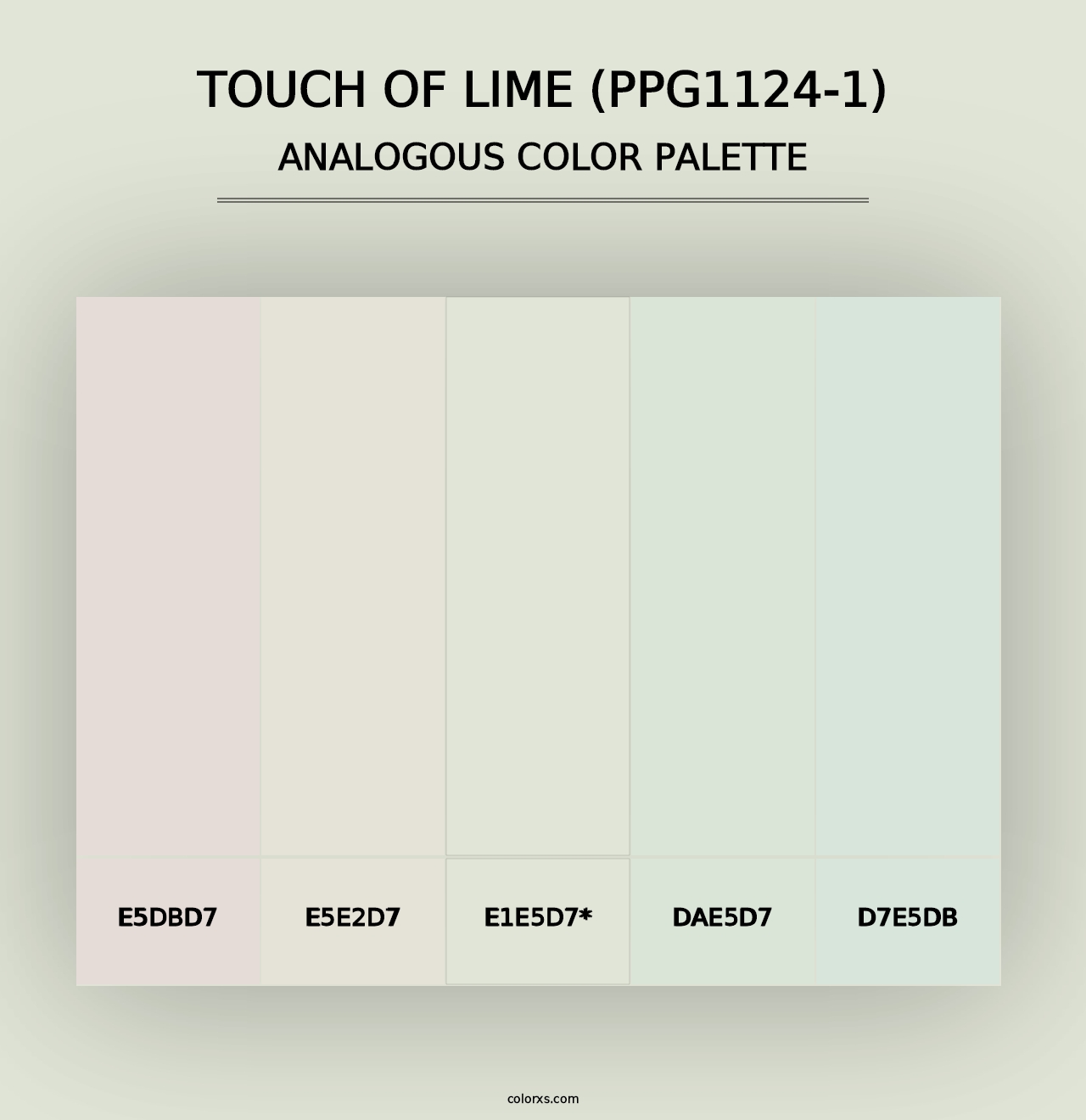 Touch Of Lime (PPG1124-1) - Analogous Color Palette