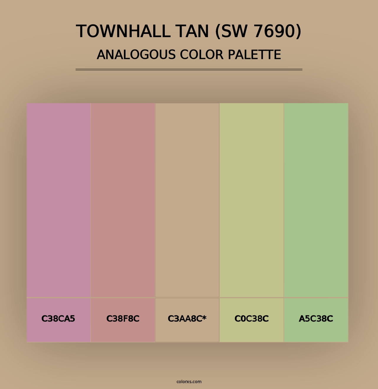 Townhall Tan (SW 7690) - Analogous Color Palette