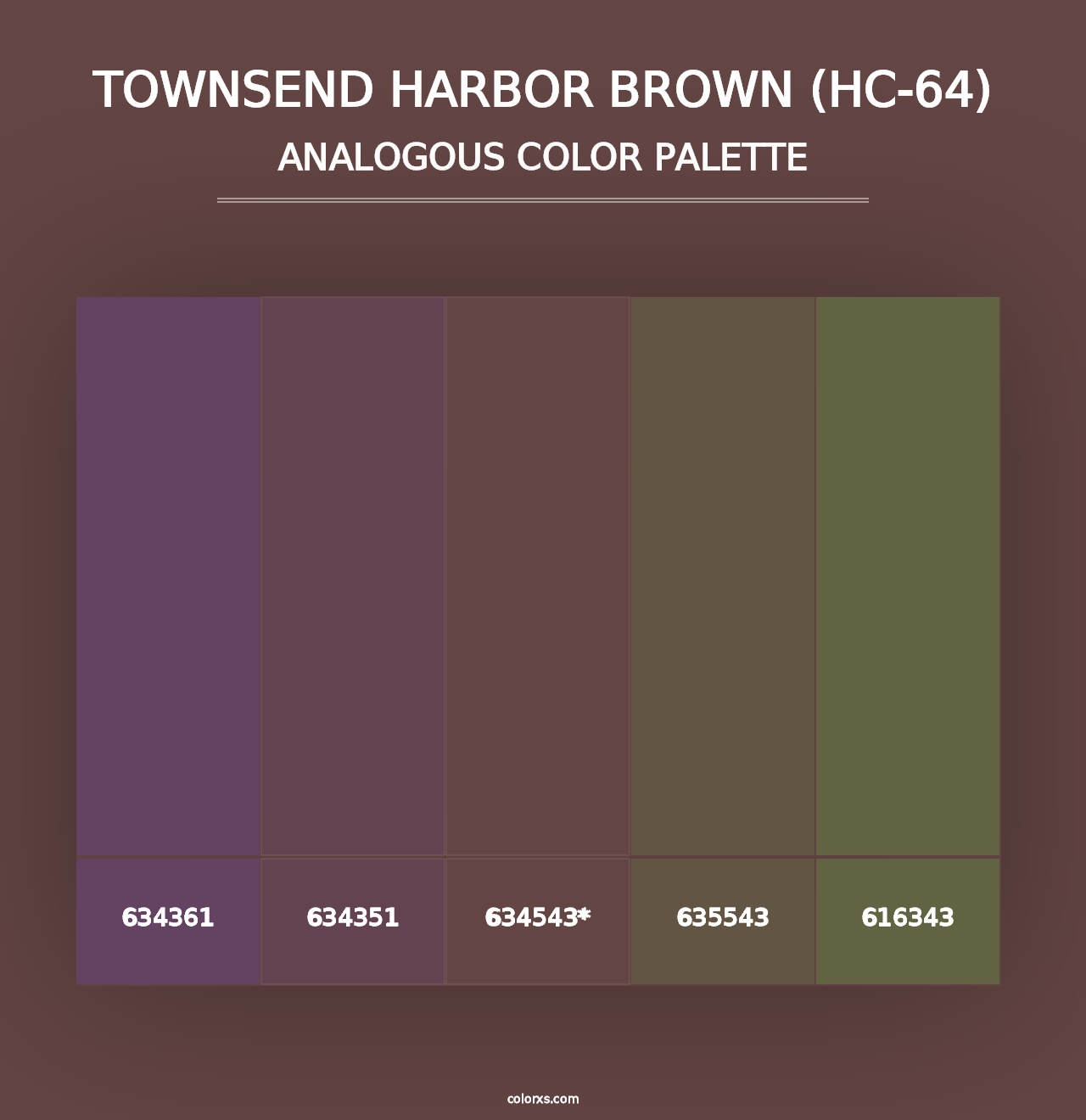 Townsend Harbor Brown (HC-64) - Analogous Color Palette