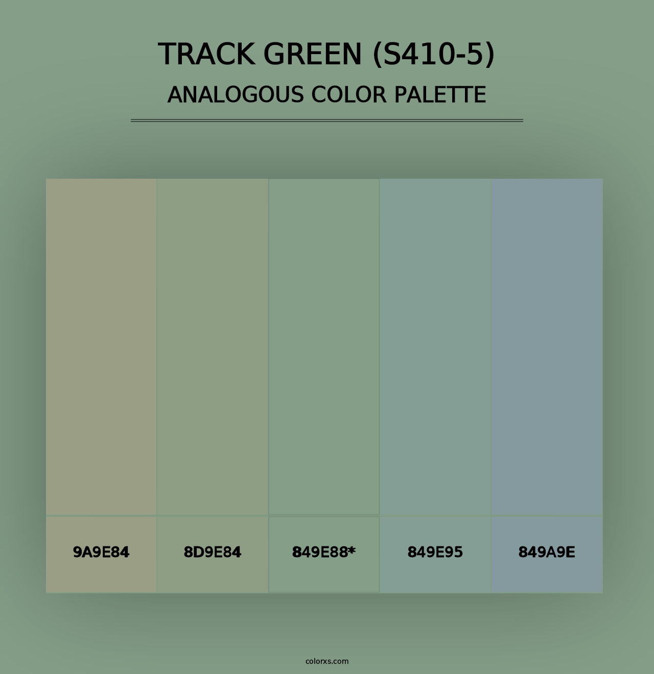 Track Green (S410-5) - Analogous Color Palette