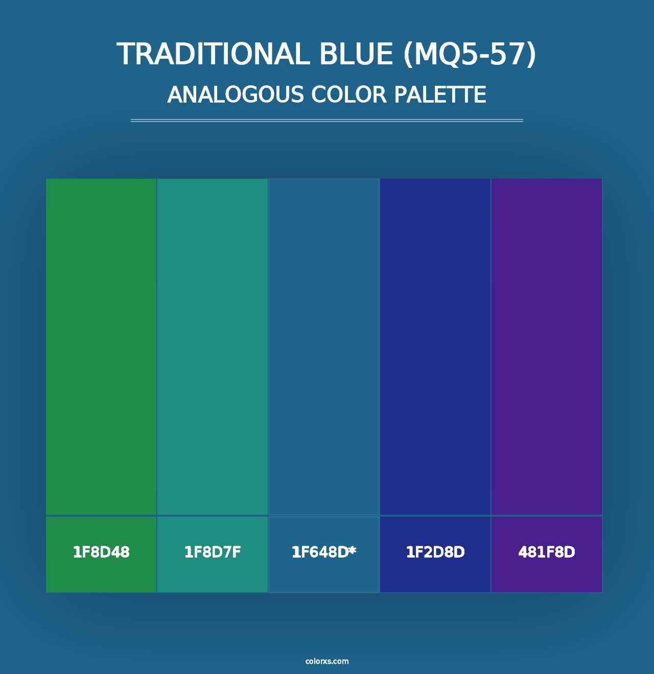 Traditional Blue (MQ5-57) - Analogous Color Palette