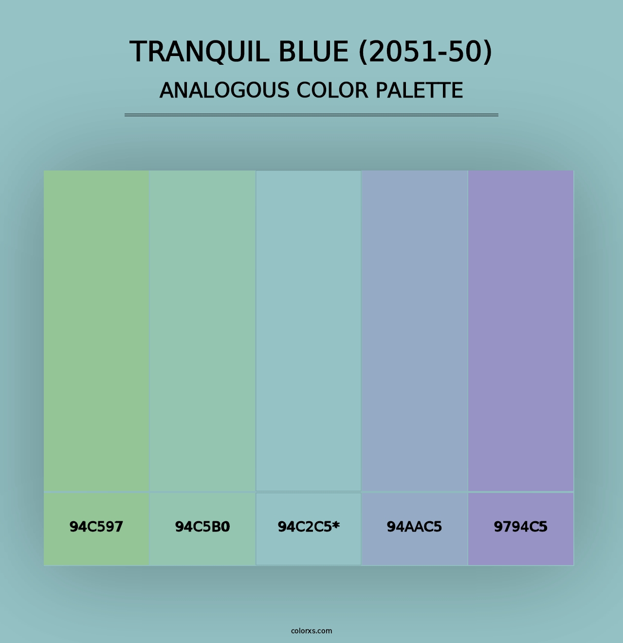 Tranquil Blue (2051-50) - Analogous Color Palette