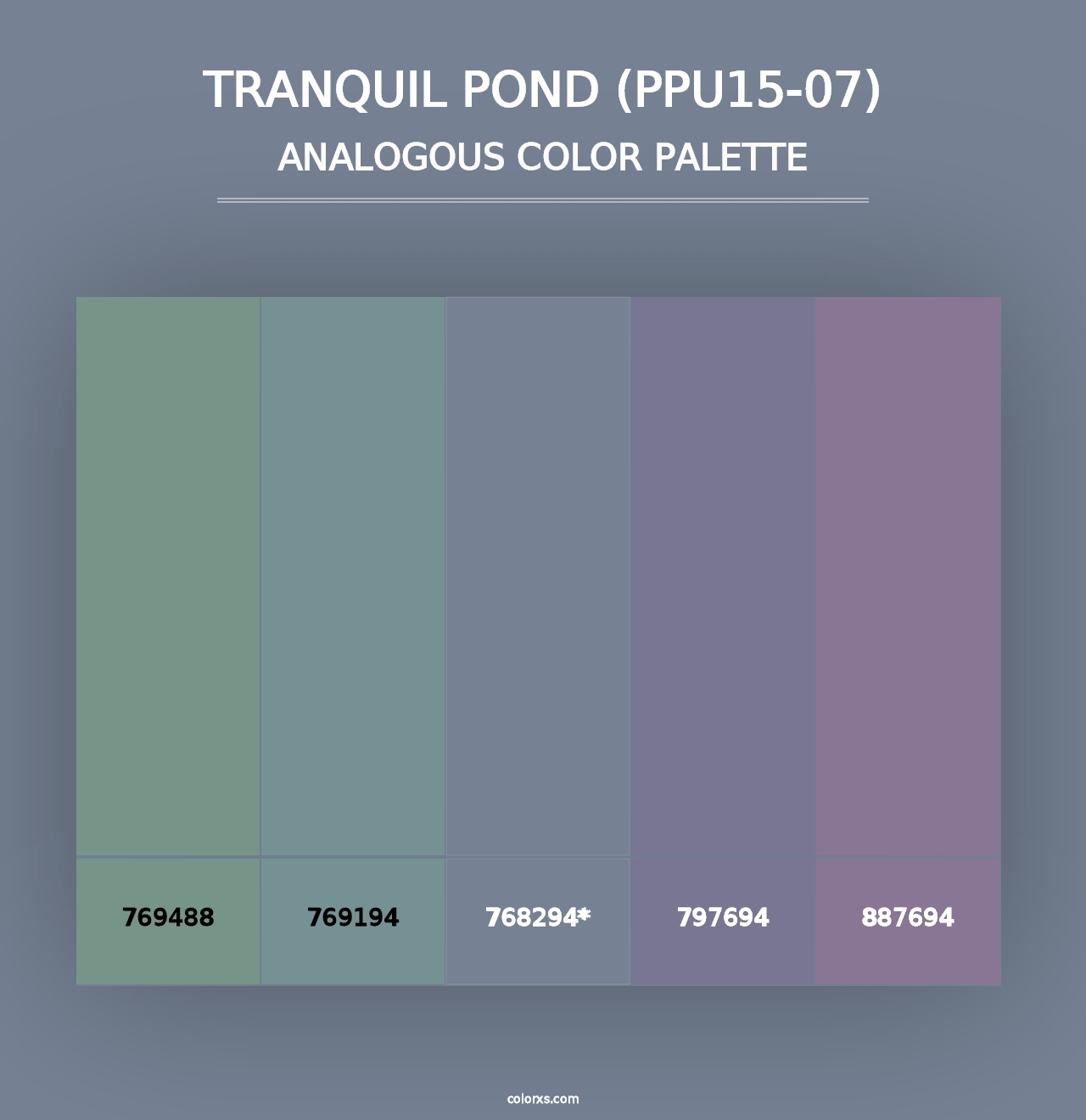 Tranquil Pond (PPU15-07) - Analogous Color Palette