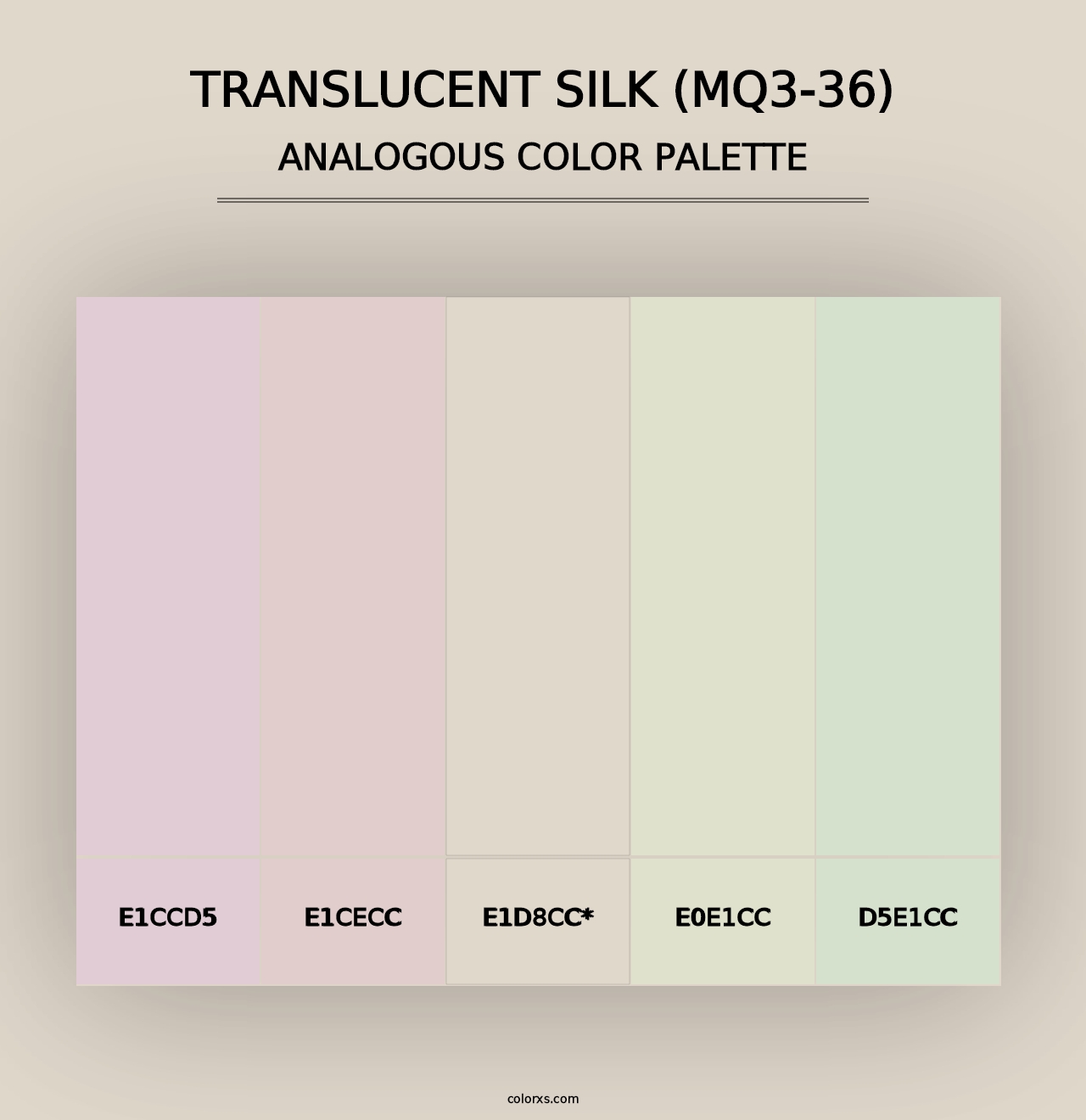 Translucent Silk (MQ3-36) - Analogous Color Palette