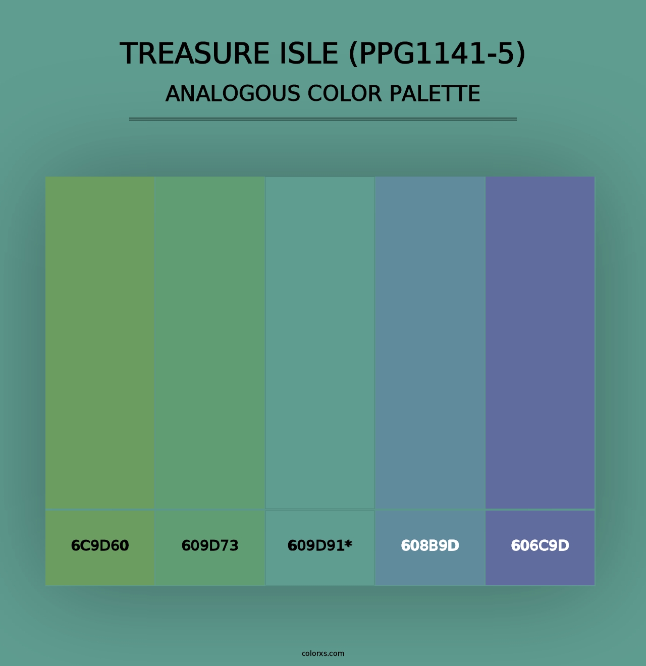 Treasure Isle (PPG1141-5) - Analogous Color Palette